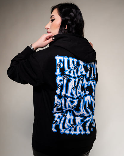 Sudadera negra con capucha "Finatto vibes"